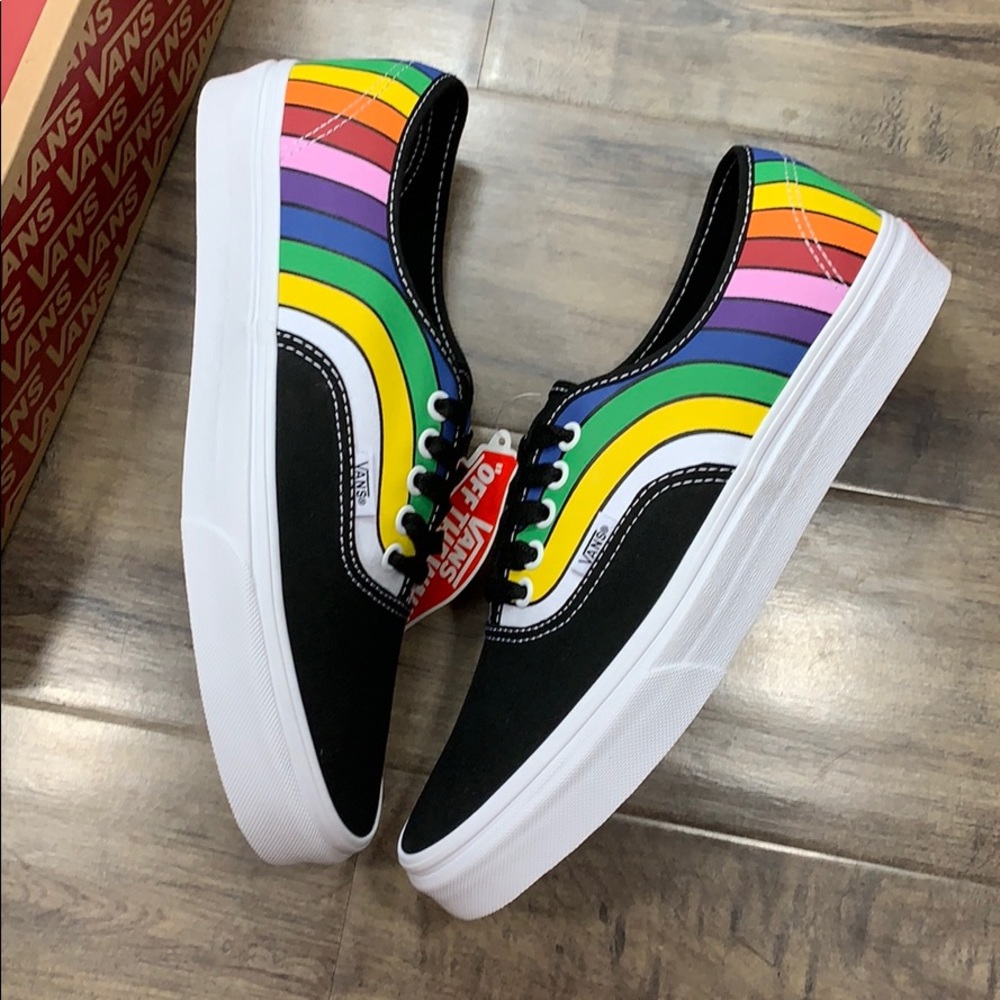 •VANS AUTHENTIC Refract Black/True White/Multi men’ - Picture 4 of 16